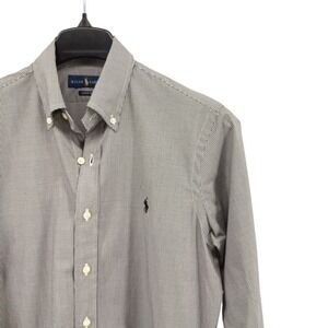 Ralph Lauren Button Down Mens Small Pre-Owned Classic Fit Shirt Gingham Check